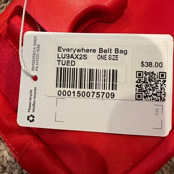 Lululemon Red Everywhere Belt Bag - Picture 4 of 4